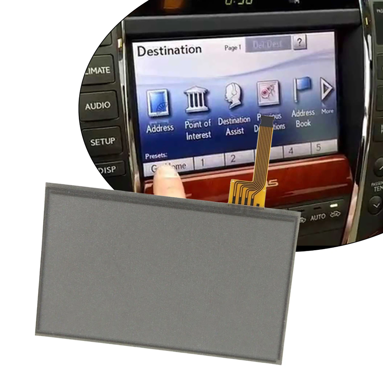 1 шт. 7-дюймовый сенсорный экран NAV GPS-радио LTA070B510F LTA070B511F LTA070B512F для Lexus ES240 ES350 CSV40 2006