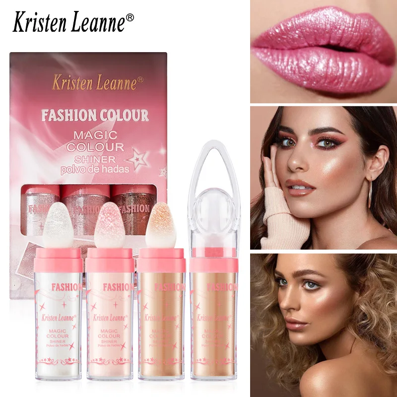 

Polvo de hadas Three Piece Set Women's Clapping Powder Brightening High gloss Elf Powder Pearlescent Sparkling Powder