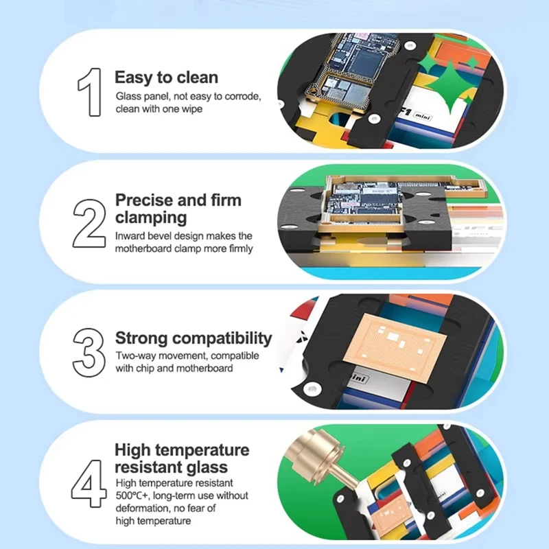 TF1 MINI Теплоизоляционное стекло с чипом устойчивое к высоким температурам 500 ℃ +