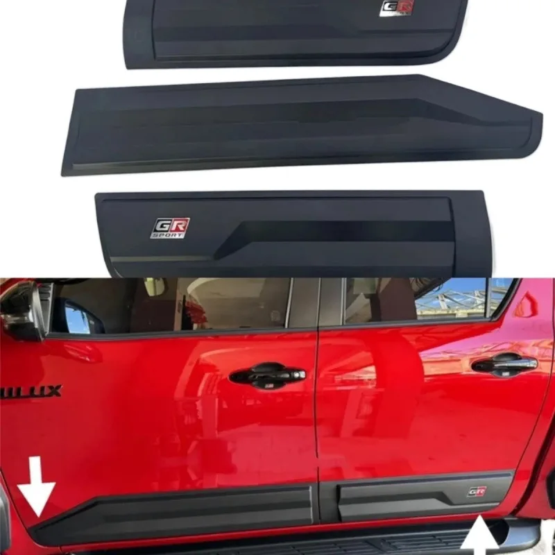 

Обшивка боковой двери для бездорожья в стиле GR для Toyota Hilux Revo 2015-2024 гг. | Защитные молдинги из АБС-пластика