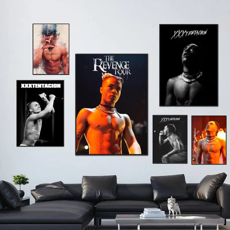 

Плакат в стиле хип-хоп, рэпер XXXTENTACION, картина, принты, модный настенный холст, искусство, декор для кухни