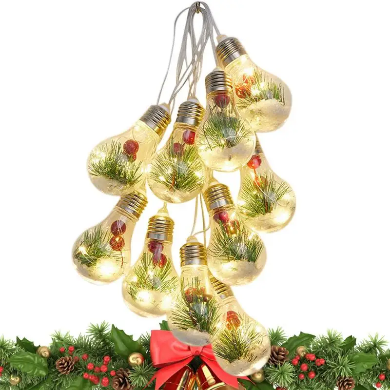 

Waterproof Christmas String Lights With 50 LED Bulbs Fairy Lighting For Outdoor Indoor Christmas Party Holiday Home Decor