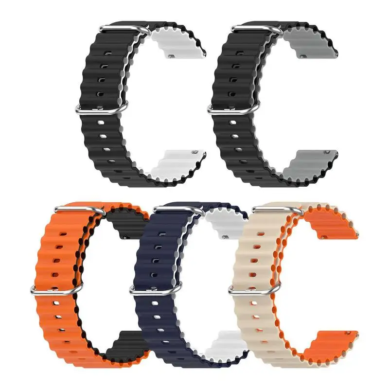 

Ремешок для часов Samsung Watch 5 20 мм, мягкий силиконовый сменный браслет на запястье, модный разноцветный браслет для Huawei