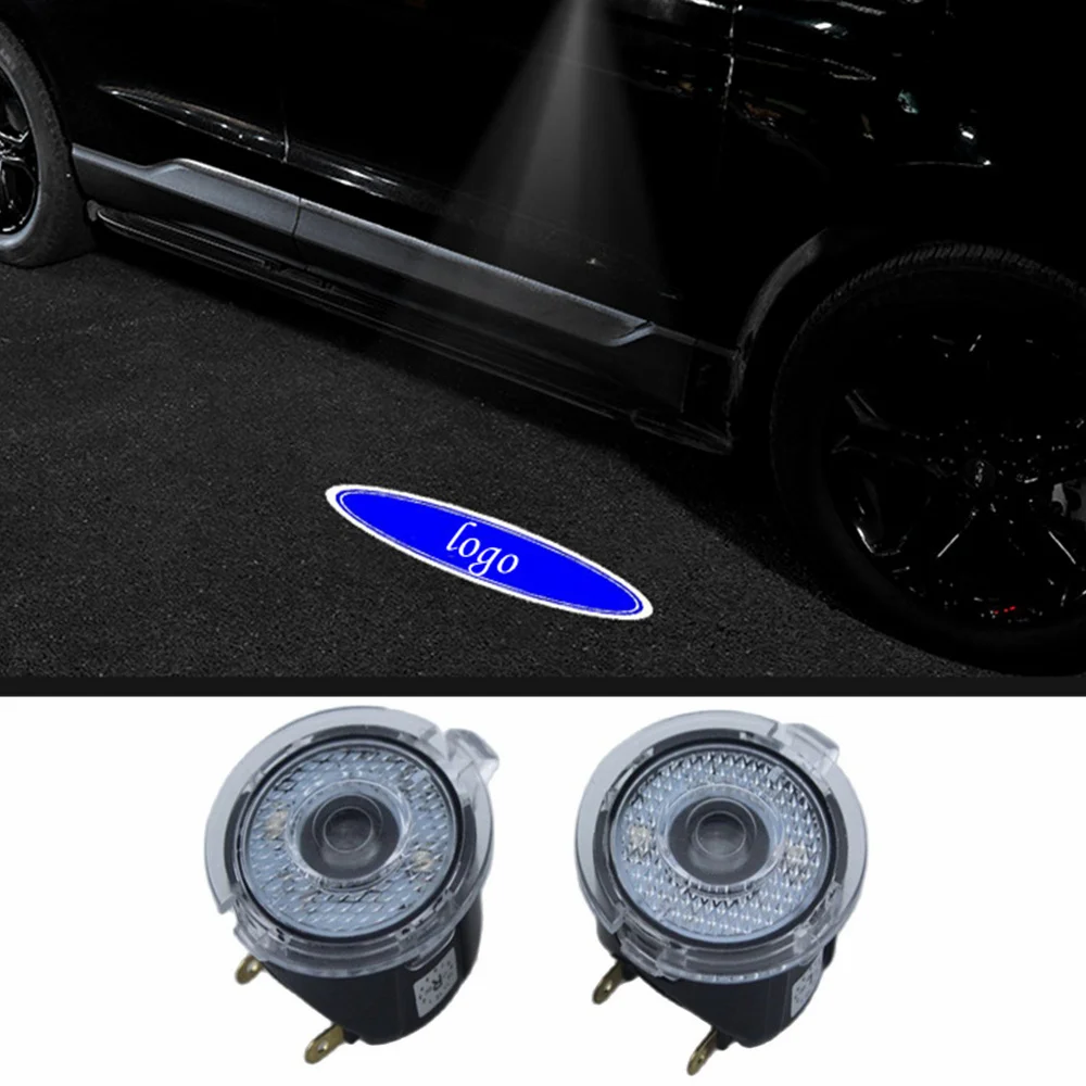

2 X LED Car Laser Ghost Projector For Ford New Mondeo Edge Explorer Taurus F-150 Focus LED Rear View Mirror Welcome Light Shadow
