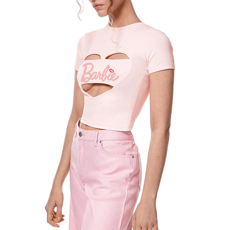 Футболка Барби с коротким рукавом для девочек европейского и американского