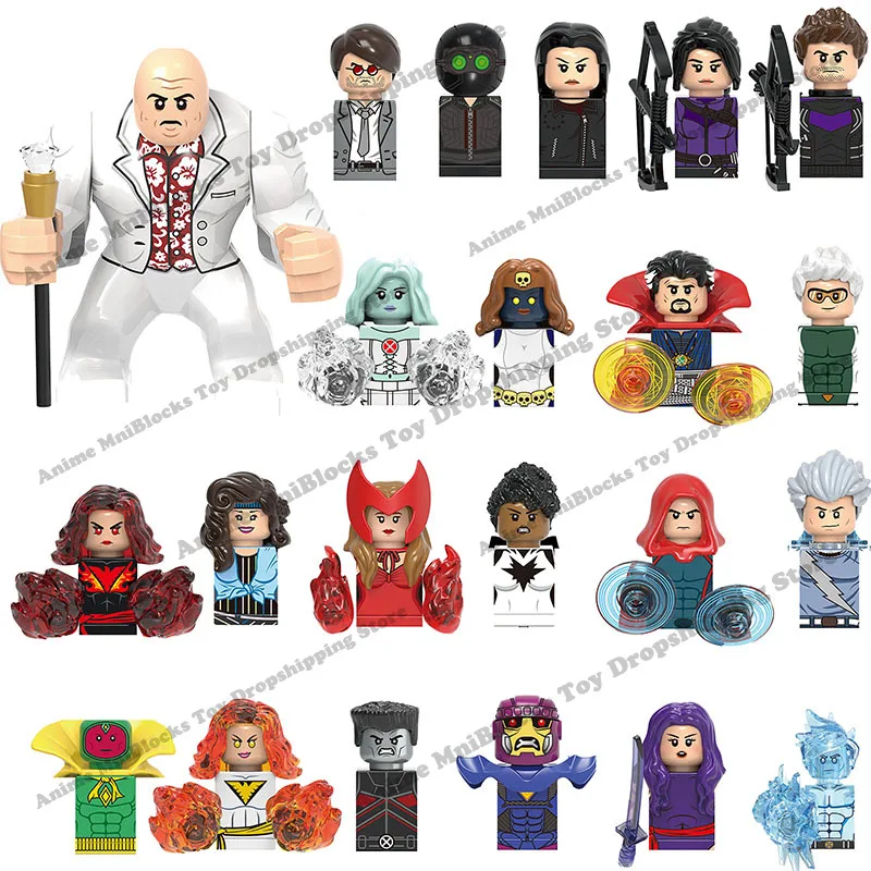 Фигурки героев аниме X0277 X0306 X0330, мини-экшн-игрушки Диснея, сборные кирпичи, игрушки для детей, подарки