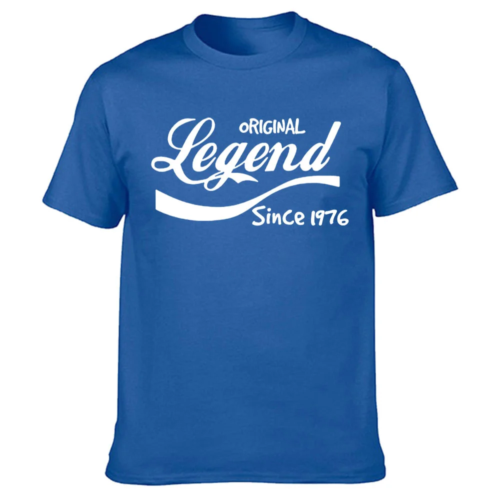 

Fashion Legend Since 1976 T-Shirt Funny 45th Birthday Gift Top Dad Husband Brother Cotton Tshirt Men Clothing Tops Tees