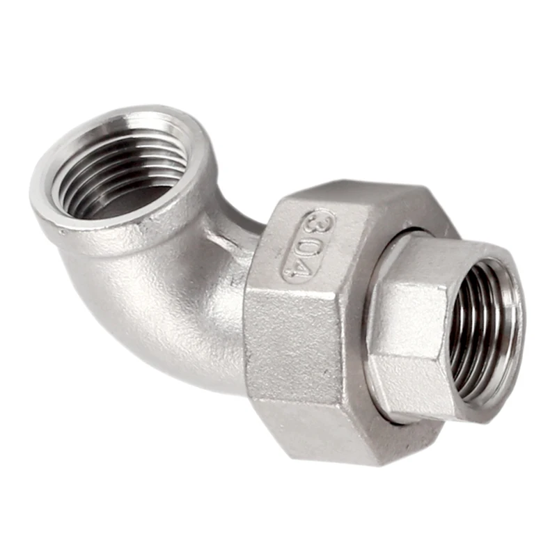 

Elbow Union BSP 1/4" 3/8"1/2"3/4"1"1-1/4"1-1/2"2" Male/Female Thread Adapter 304 Stainless Steel Coupling Pipe Fitting Connector
