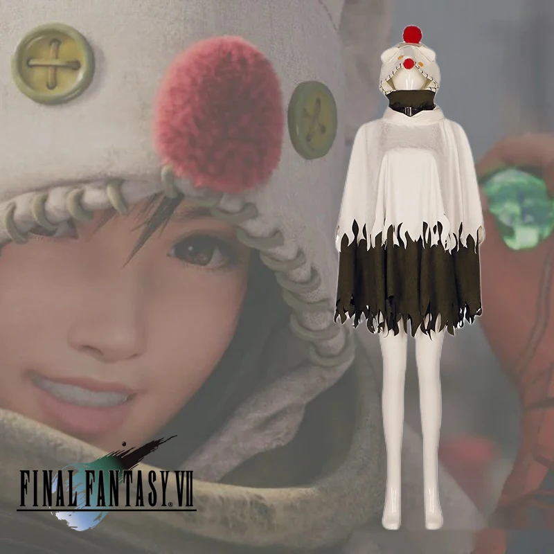 

Hot Game Final Fantasy 7 Anime Cosplay Costume Yuffie Kisaragi COS Dress Cloak Cape Coat Halloween Party Performanace Wear Girls