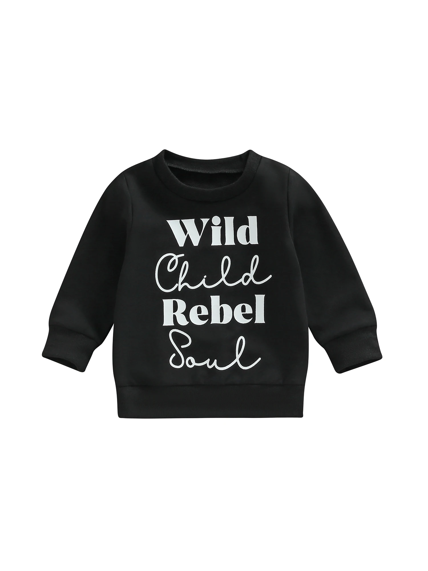 

Свитер с длинным рукавом, круглым вырезом и надписью