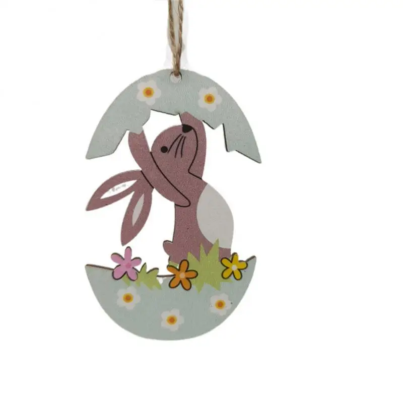 

Easy To Hang Pendant Handicrafts Widely Used Quality Material Rabbit Crafts Convenient Cartoon Wooden Pendant Cute Design