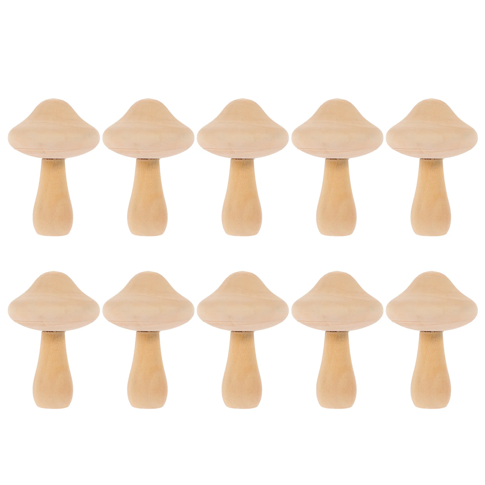 

10 Pcs Wooden Mushroom Kids Mini Toys DIY Painting Models Decors Unfinished Graffiti Mushrooms Baby