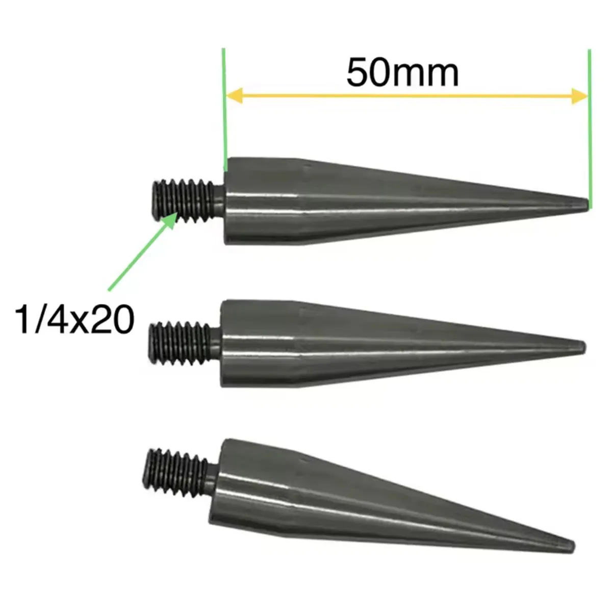 

Мини-наконечник с полюсом длиной 50 мм для мини-призма — резьба 1/4 дюйма из нержавеющей стали