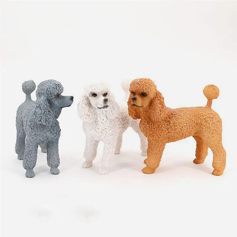 

Plastic Dog Statue Simulated Dog Adornment Animal Design Desktop Ornament