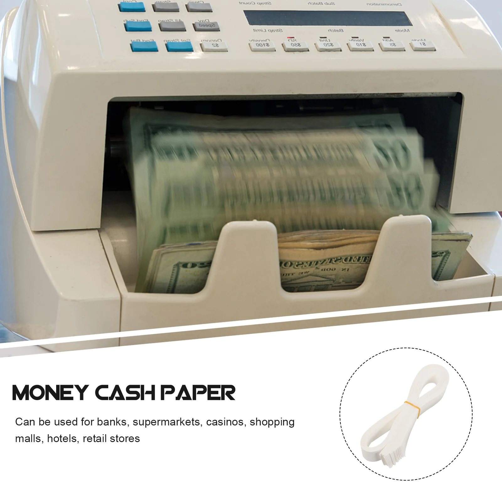 200 шт. бумажная лента для банкнот валютные ремни наличных денег органайзер офиса
