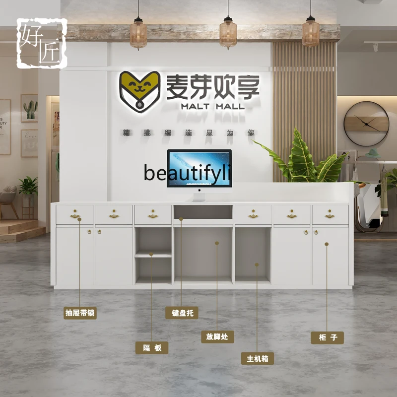 Кассовый стол простой современный магазин одежды для салона красоты небольшой