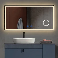 fogless wall mounted bathroom mirror makeup touch luminated rectangle bathroom mirror custom spiegel bathroom accessories