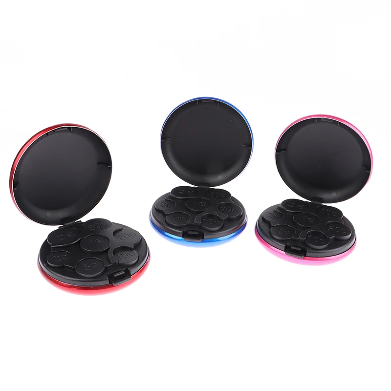 Круглый резак для монет долларов США/евро пластиковый ящик хранения из