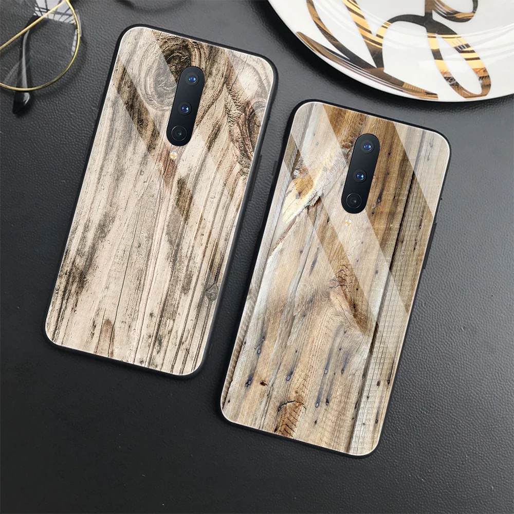 

Wood Grain Retro Tempered Glass Phone Case for Oneplus Nord N100 N10 9 Pro 8 7T 7 Pro Cover for Oneplus 8T 9R 9RT 5G Fundas Capa