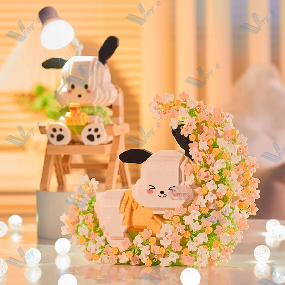 Kawaii настольная лампа понравико панда строительные блоки Луна сон Cinnamorol Sanrio