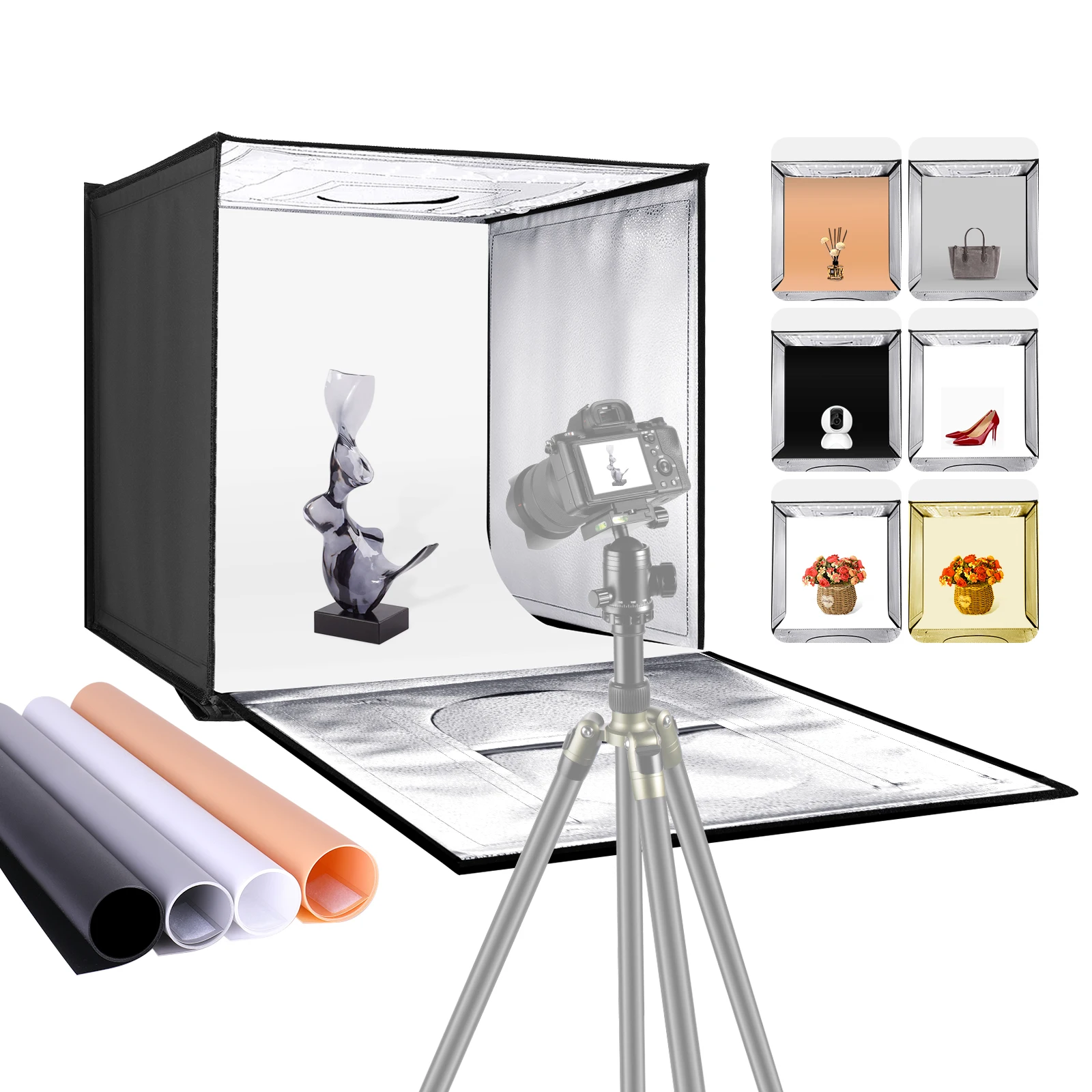 

Neewer Bi-Color Dimmable 3000K-6500K Photo Studio Light Box 20 Inches Shooting Light Tent Foldable Portable Professional Booth