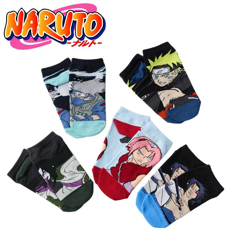 

Милые носки Naruto, хлопковые носки с мультяшным рисунком, Haruno Sakura Sasuke Kakashi, Модные Спортивные Носки с рисунком из аниме
