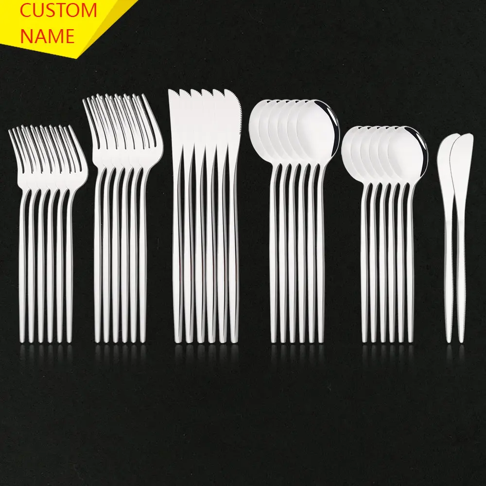 

Набор столовых приборов из нержавеющей стали с индивидуальным логотипом, 32 шт.