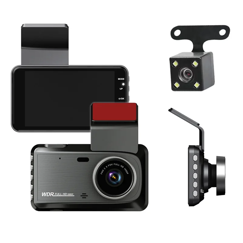 

Новый Скрытый Автомобильный регистратор FHD 1080P записывающий сенсорный экран 4 дюйма HD яркий IPS экран ультра-прозрачный водонепроницаемый ум...