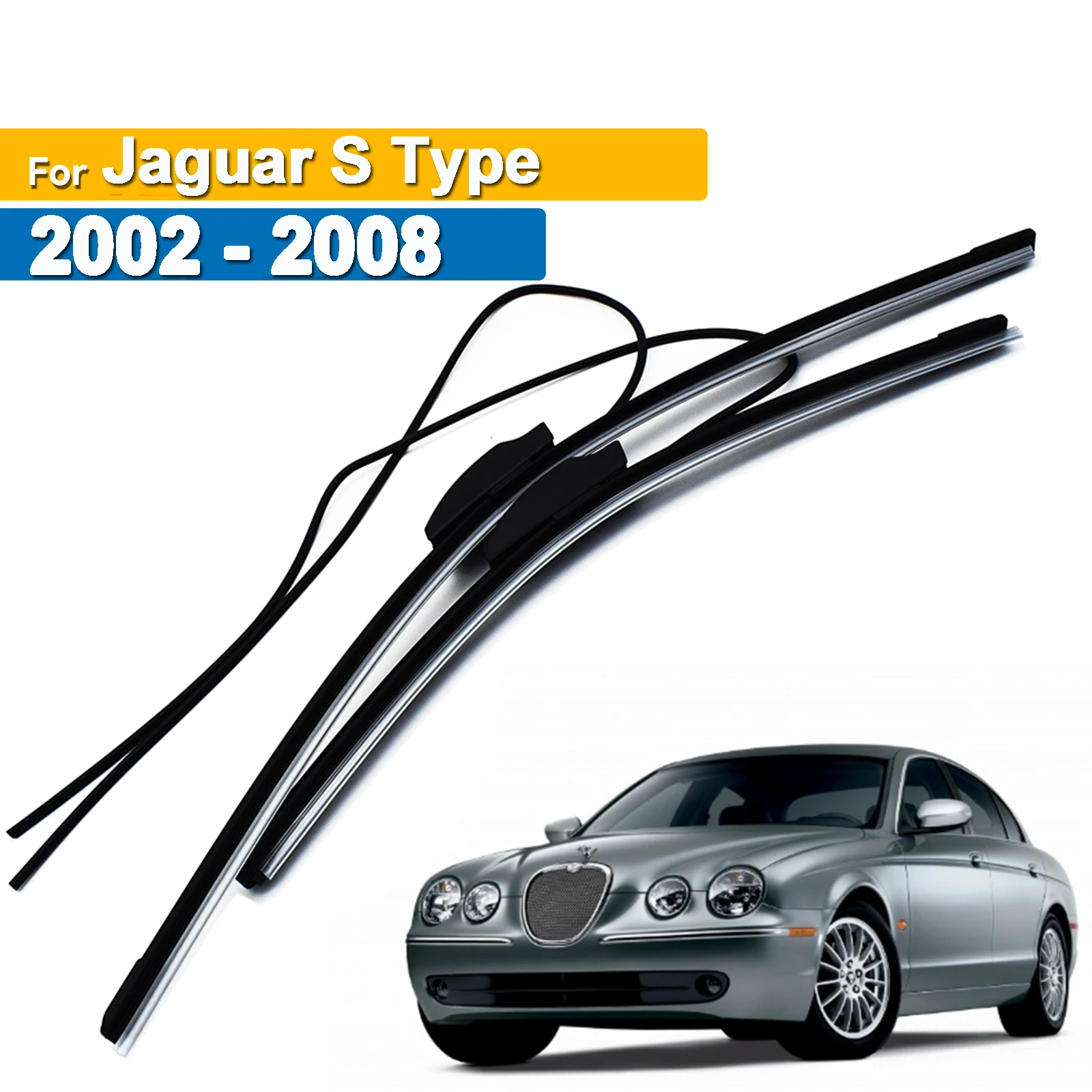 

Передние щетки стеклоочистителя Erick для Jaguar S Type Jan 2002-2008 с насадкой омывателя, щетки для лобового стекла 24 "+ 18"