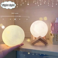 ins mini night light cute bedside warm moon light room decorative kids bedroom decoration table lamp home decor photo props gift