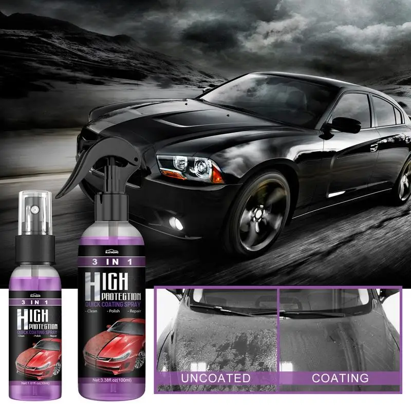 

New 3 In1 Function High Protection Fast Car Paint Spray Automatic Hand Paint Color Change Cleaning Coating Spray 30ml And 100ml