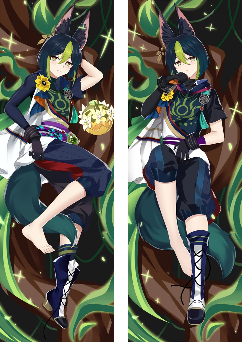 

Game Genshin Impact Tighnari Cosplay Dakimakura Pillow Case Hugging Body Prop
