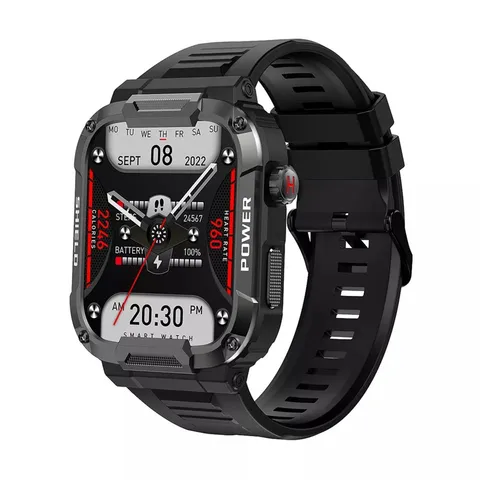 Смарт-часы MK66 мужские с Bluetooth, 1,85 дюйма, пульсометром, аккумулятором 400 мА · ч