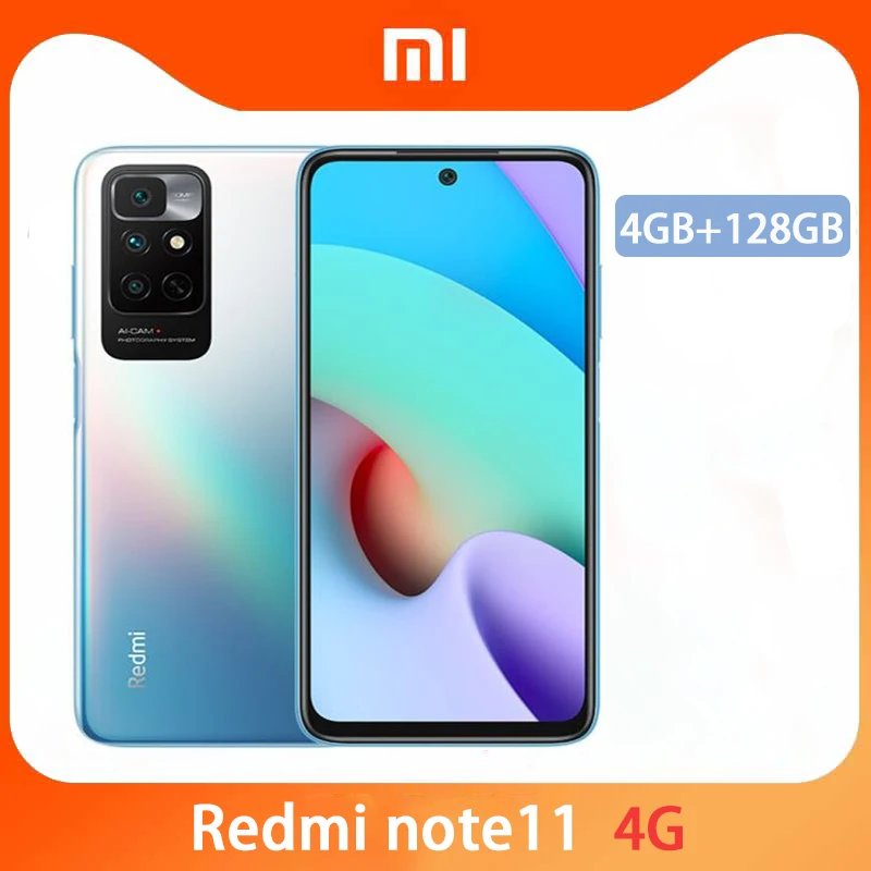 Оригинальный смартфон Redmi Note 11 4G/redmi 10 4 Гб 128 ГБ 6 5 дюйма FHD стандартный 4G - купить по