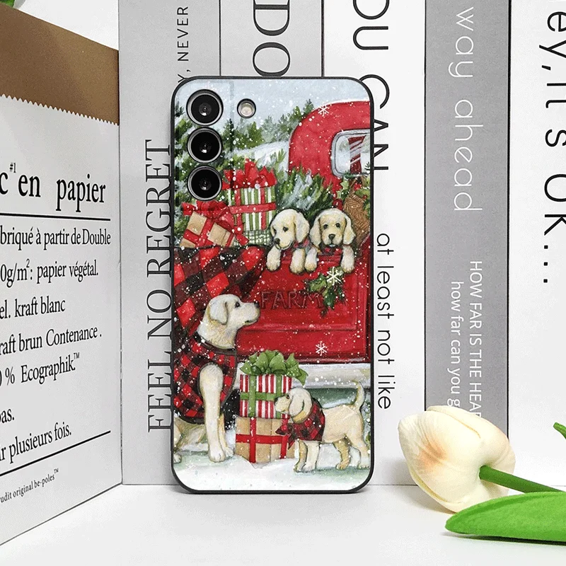 Фото Рождественские грузовики с рисунком собаки, чехол для телефона Motorola Moto Edge 50 Fusion 40 30 Neo G34 G24 E14 G75 G85 G54 5G, мягкий чехол №5