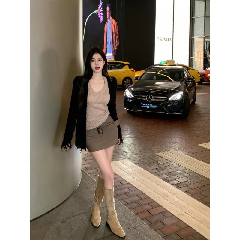 Реалистичная цена сверхпрочный вязаный свитер куртка ажурный топ сексуальная