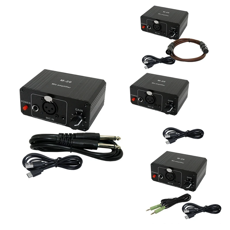 Динамический микрофон конденсаторный микрофонный усилитель M-20 аудио 48 В