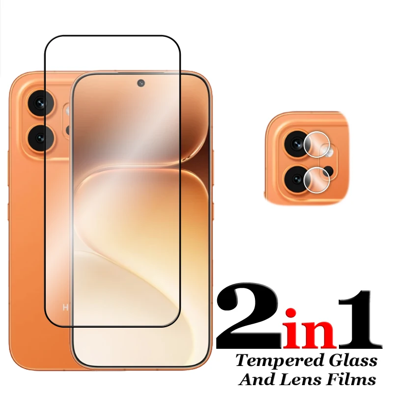 Фото Защитное стекло 6-в-1 для Honor 600 / Honor 600 Pro, закаленное, 2.5D, с полным покрытием и клеевым слоем, пленка для объектива Honor 600 №3