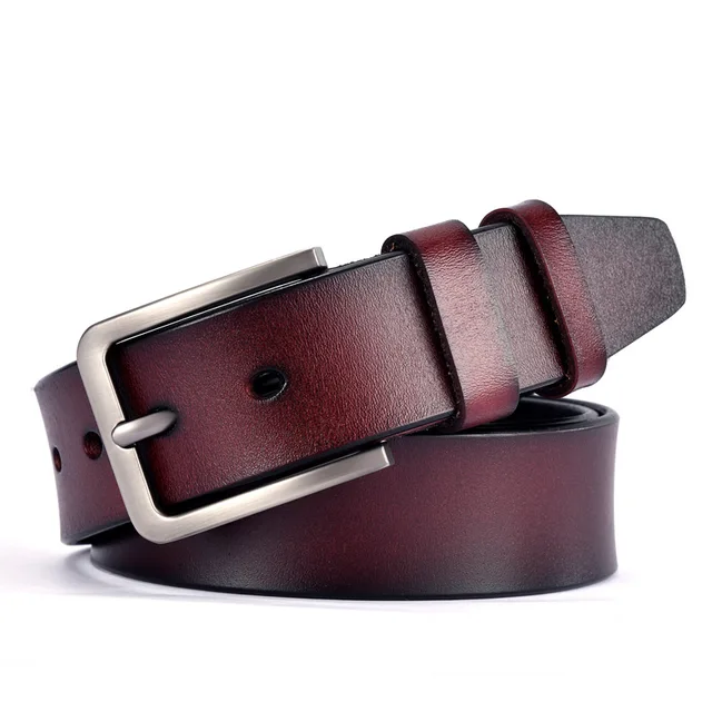 3.8CM Wide Genuine Leather Belts for Men Belt Brand Design High Quality Cowhide Belt Man 1