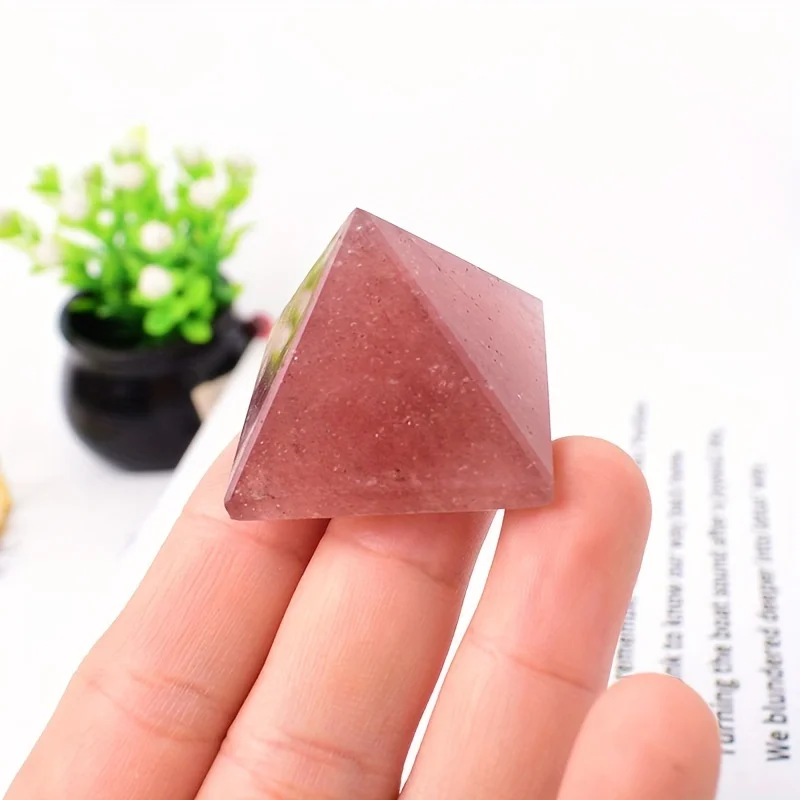 Натуральная клубника искусственный кристалл Йога медитация домашнее украшение