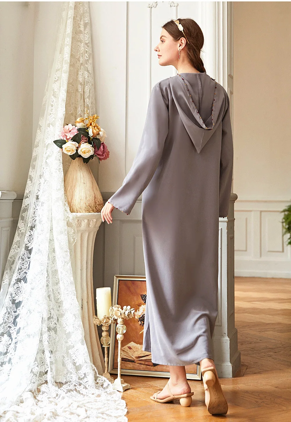 ИД Мубарак Абая для женщин кимоно однотонный Дубай Турция мусульманский хиджаб