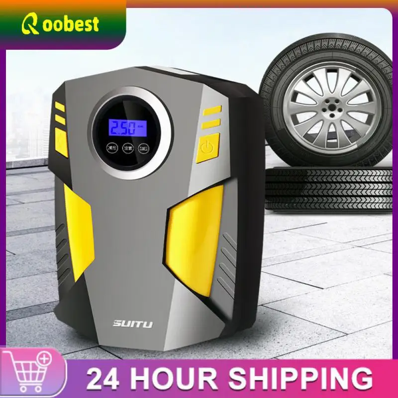 

Durable Vehicle Mounted Inflation Pump Dc12v Led Lamp Tire Compression Pump Multifunctional Digital Tire Inflation Pump Portable