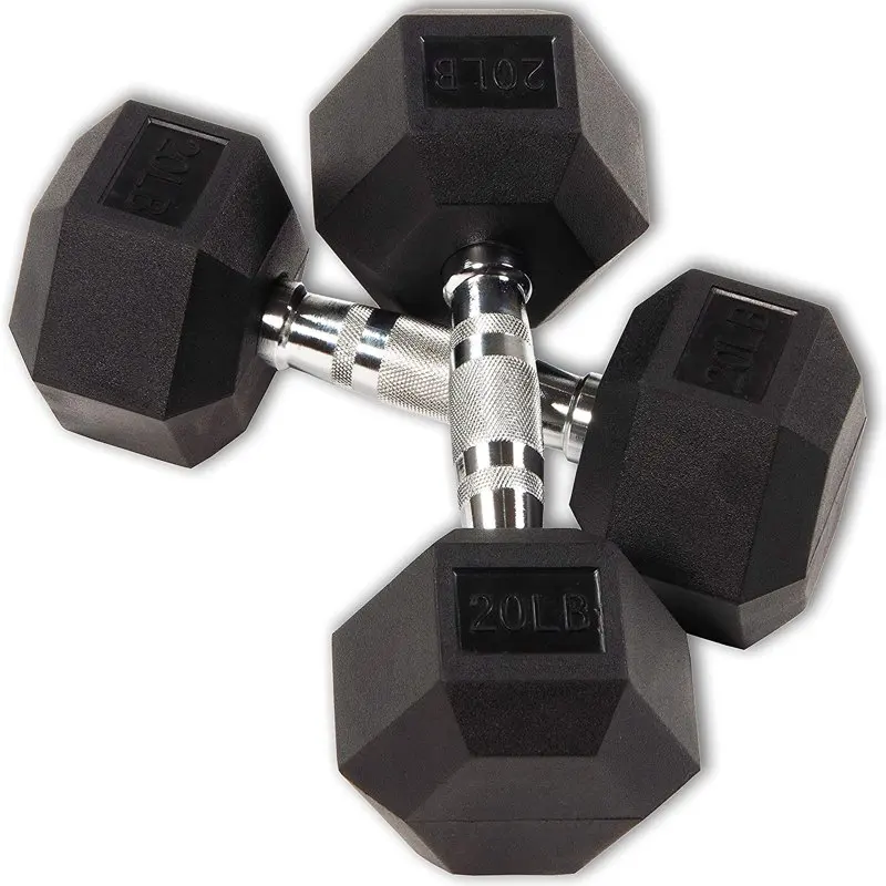 

Hex Dumbbells Exercise & Fitness Weights Dumbbell for Women & Men (20 lb, Pair)