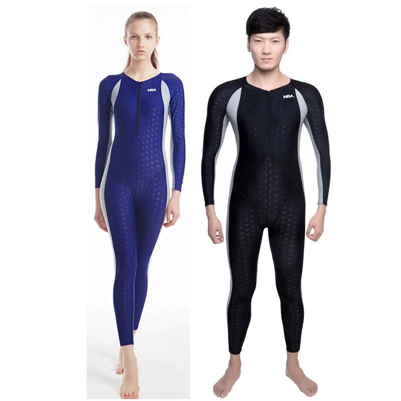 UPF 50+ Lycra One Piece SharkSkin Fabric Professional Swimsuit Rash Guard Full Body Quick-Drying Surfing Beach Wear Bathing Suit
