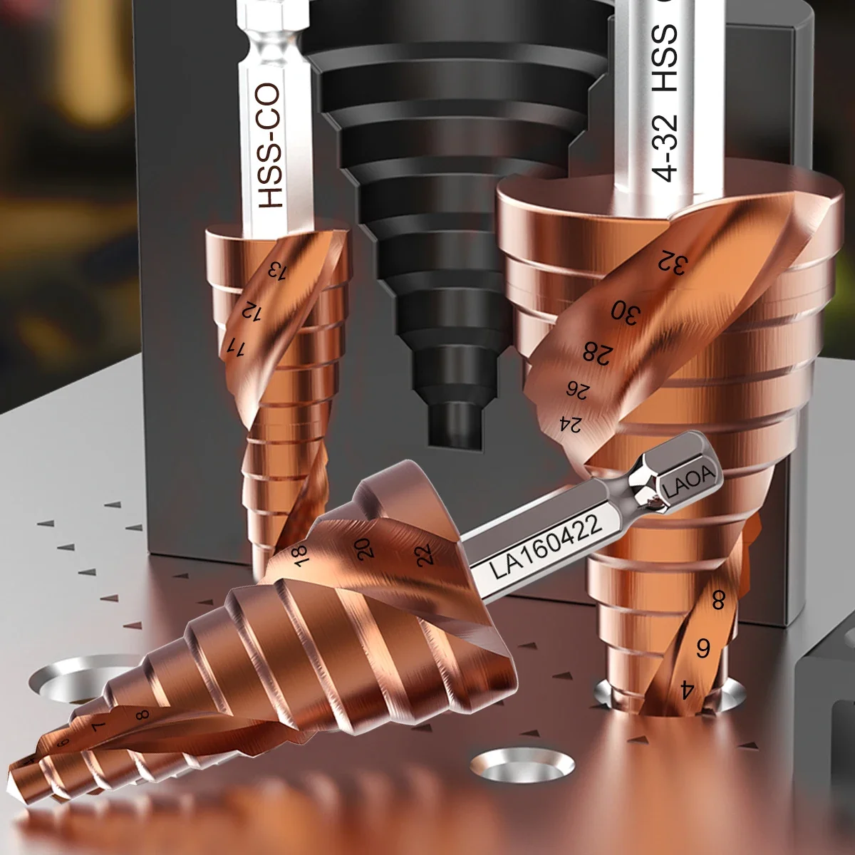 1 шт. ступенчатое сверло для дрели 3-13 мм 4-22 4-32