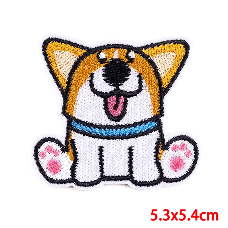 10PCS/Lots Wholesale Cartoon Iron On Patches Clothes Ainmal Embroidered For Clothing Stickers Cat Applique DIY Badges - купить по
