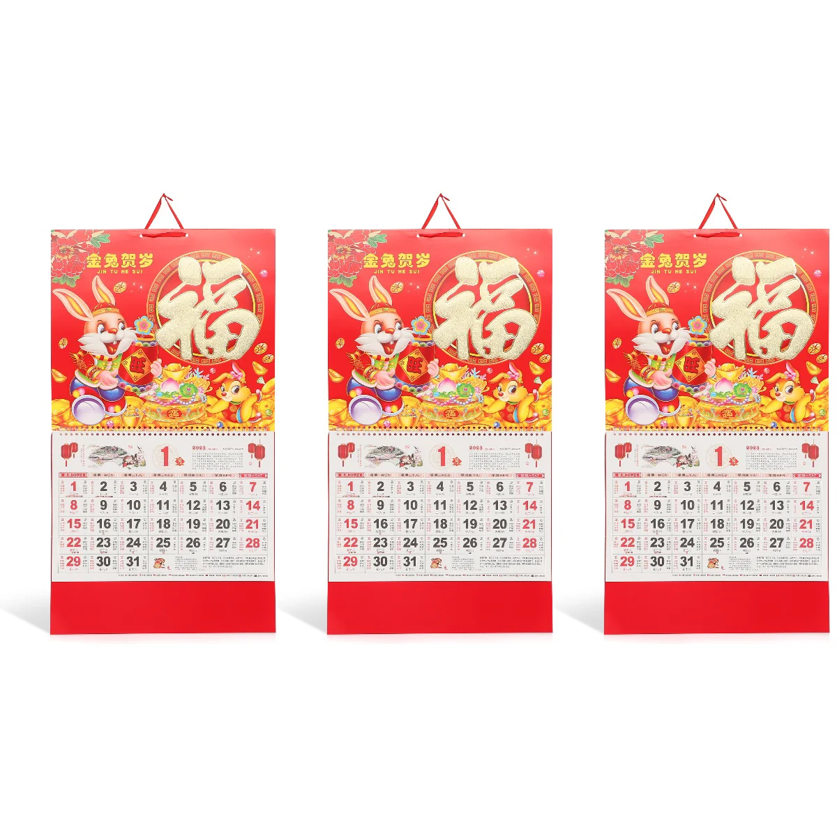 

Календарь 2023, лунный подвесной год, ежемесячный китайский Весенний фестиваль, традиционный кролик, новогодняя стена