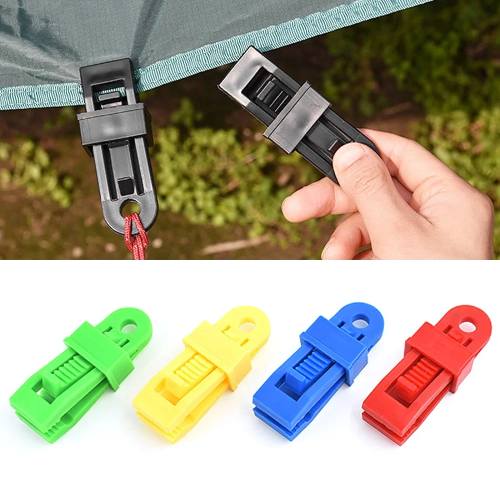 

5pcs/pack Tarpaulin Clip Heavy Duty Tarp Tent Lock Clip Buckle Outdoor Awning Canopy Wind Rope Clamps Shark Fasteners Clips