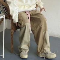 stylish baggy pants multi pockets cool korean style loose baggy pants cargo pants men pants