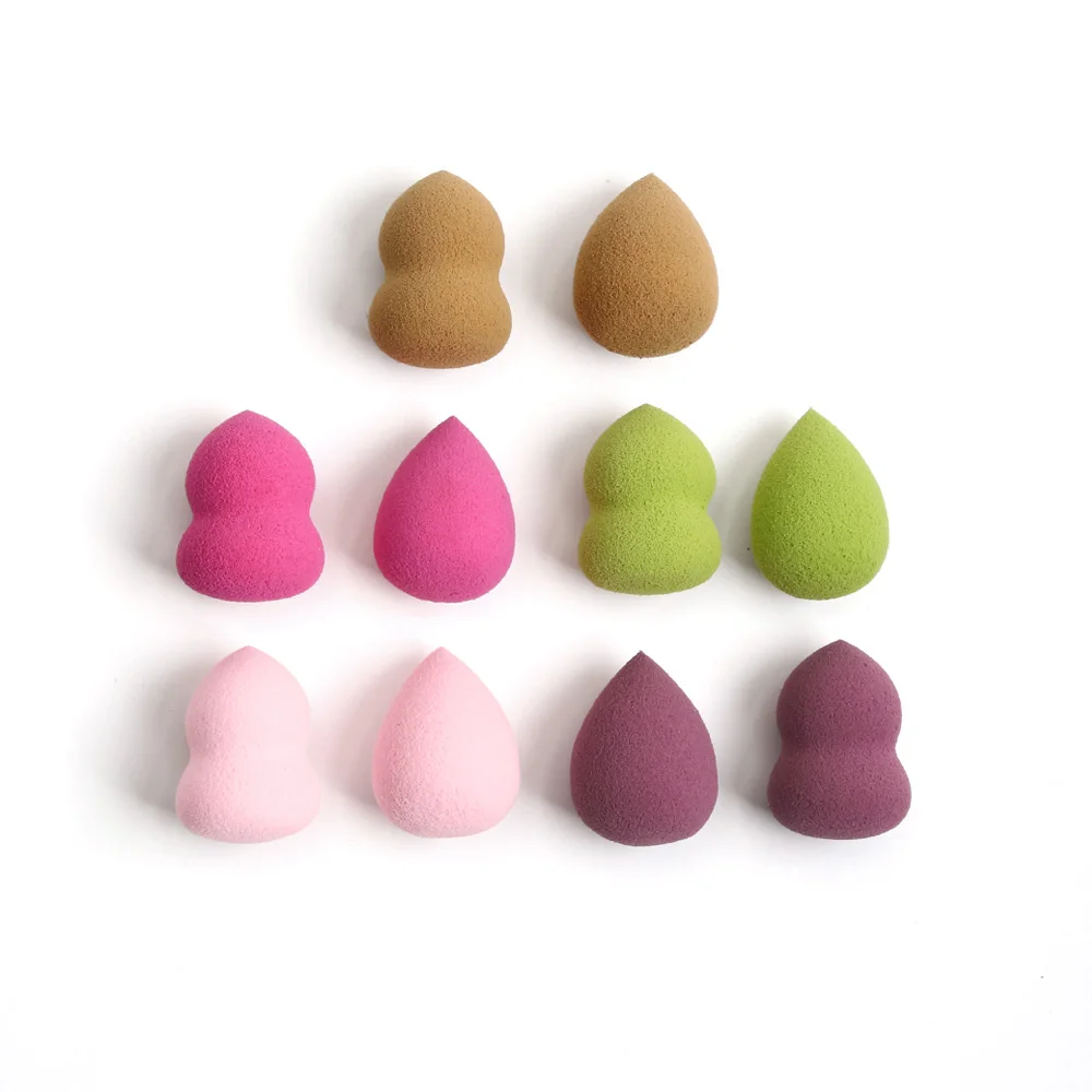 

10pcs/set Mini Latex Sponge Puff Foundation Puff Wet Dry Use Cosmetic Puff Powder Cosmetic Puff Make Up Beauty Tools Accessories